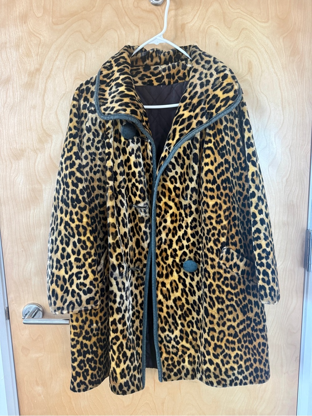 Leopard Print Coat Vintage - Brown/Black